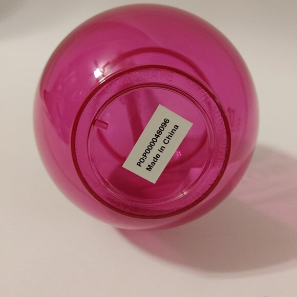 CUTE SONY Music Round Pink Sipper Water Bottle Travel Mug w/Straw BNIP - Picture 3 of 7